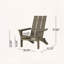 Chaise Adirondack pliable en bois d'acacia - Vibe rustique, finition élégante et rangement compact pour patio-935084657