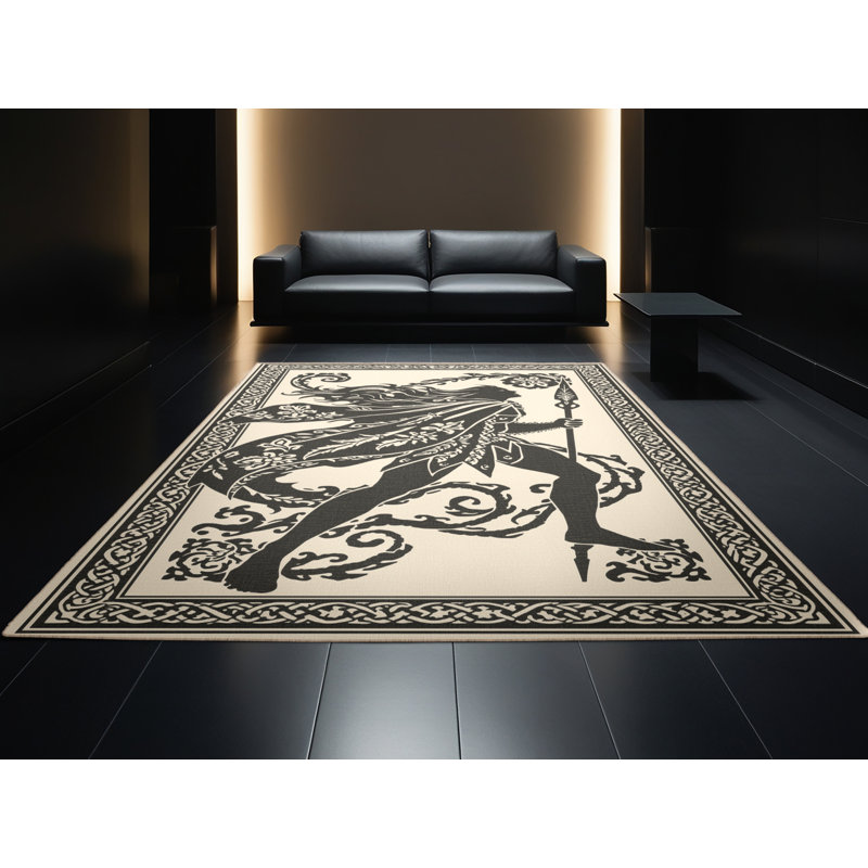 Tapis damassé classique lavable à la machine Joyce Cuchulainn, 2 x 4