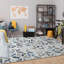 Zara Blue & Grey Geometric Printed Rug - Modern Effect Area Rug for Stylish Living Spaces-1257704450