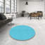 Tapis géométrique en laine turquoise-1680706644
