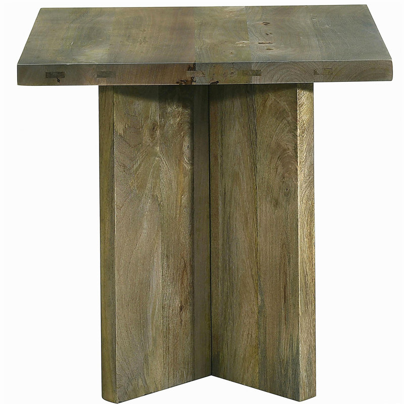 Donovan Mango Brown Square Solid Wood Side Table