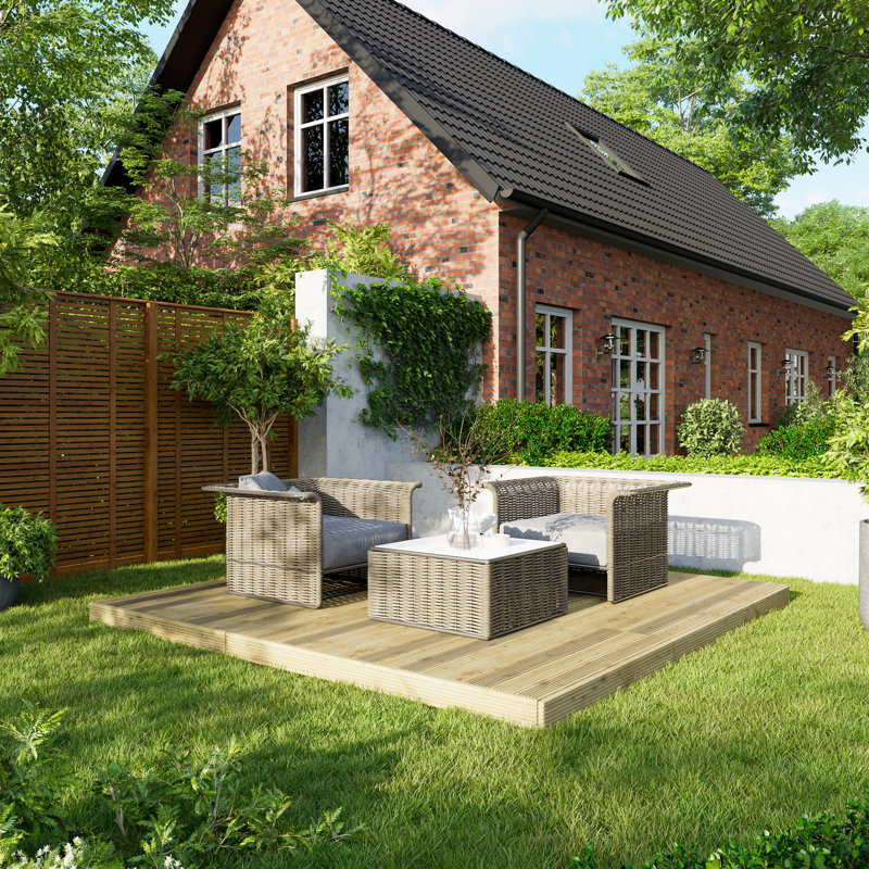 Powersheds 10 x 10ft Timber Pressure Treated Decking Kit - No Handrails