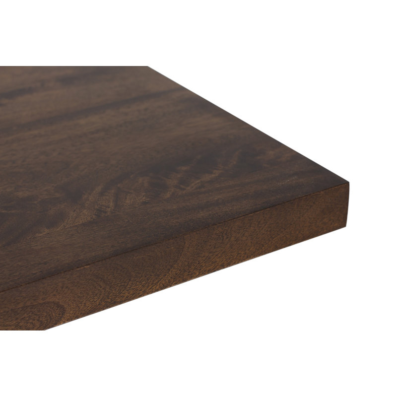 Aliaksei Solid Wood Top Metal Base Dining Table