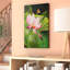 «Lotus and Water gouttes», impression sur toile-21972123