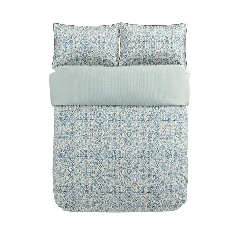 Dhaka Cotton Duvet Cover Set, Single Duvet Cover + 1 Pillowcase