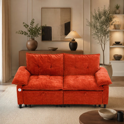 Velvet Pull Out Sofa Bed