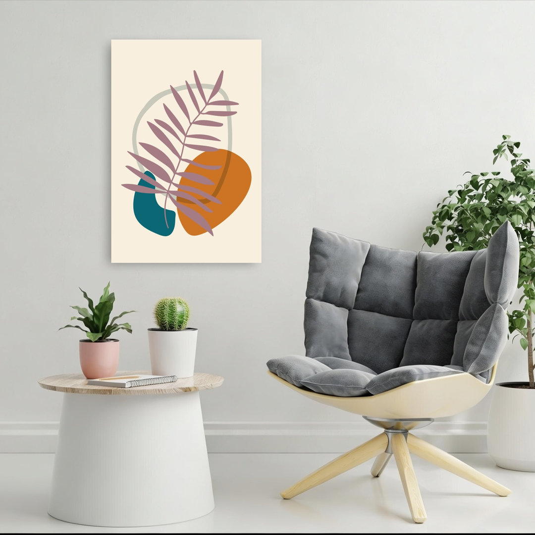 Modern Botanical Shapes Abstract Contemporary Minimalist Nature Plant Wall Art Print