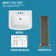Pedestal Bathroom Sink 23" W x 19" D Rectangular Vitreous China with 3 Faucet Hole and Overflow