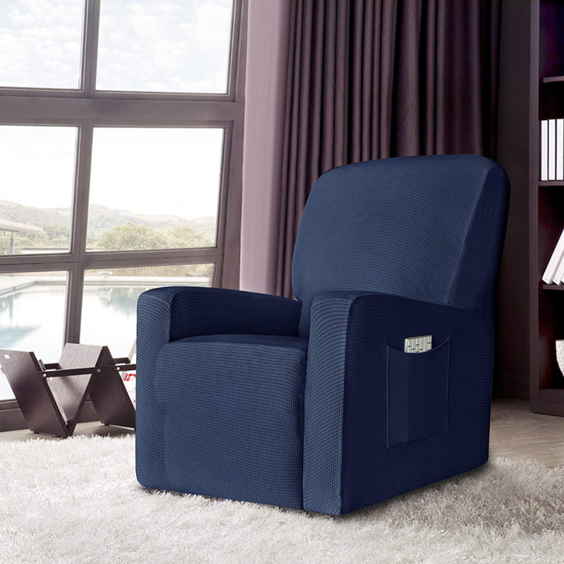 Housse pour fauteuil inclinable et extensible Arainy, H 36,5 po x l 37,5 po x P 34 po, Dark Blue Polyester Blend