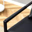 Ensemble de 1 canapé classique en cuir de polyuréthane noir et structure en métal - Conception ergonomique, un mélange parfait de styles moderne et industriel