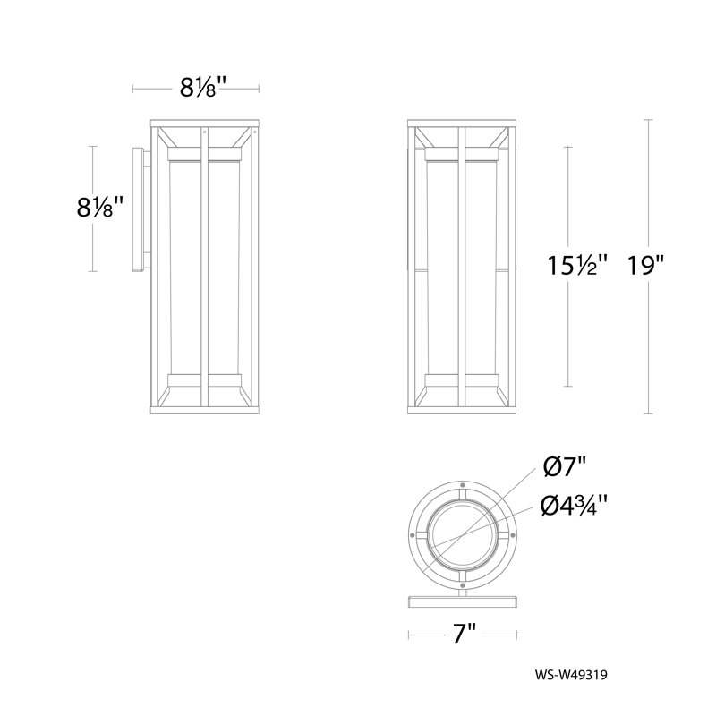 Roslyn 1 - Light LED Outdoor Armed Sconce, 19" H x 7" W x 8.13" D, 16W