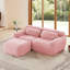 Canapé modulaire ergonomique rose, tissu moelleux, sans assemblage, bonheur de chambre à coucher