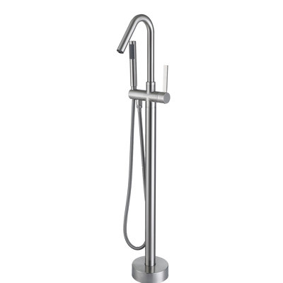 Robinet de baignoire autoportant contemporain avec douche à main et performance robuste