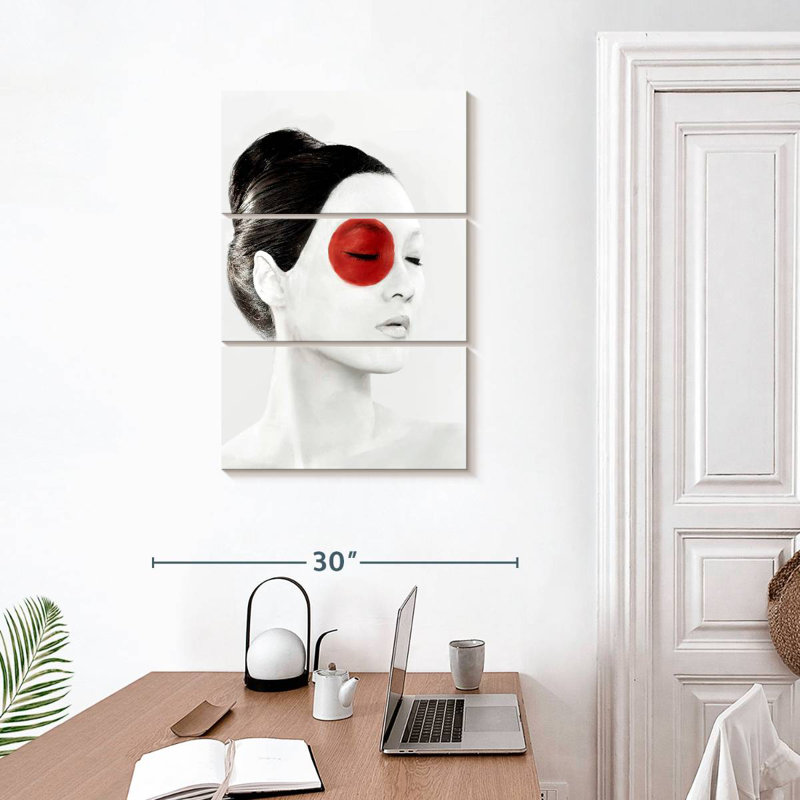 Peinture de visage de drapeau japonais Leisha, H 32 po x l 20 po