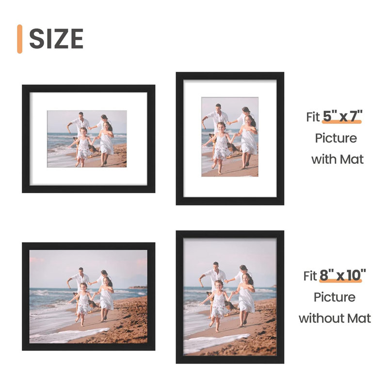 Teodor Picture Frame - Set of 5, Black