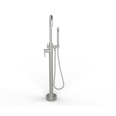 Floor Mounted Freestanding Single Handle Tub Filler Faucet Neptune - Brushed Nickel