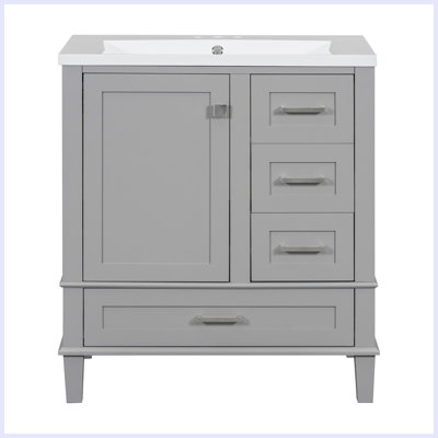 Ensemble d'armoire de salle de bain moderne avec lavabo et 3 tiroirs Modern