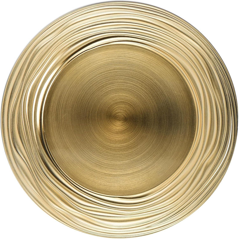 Striped Dinner Plate, Gold