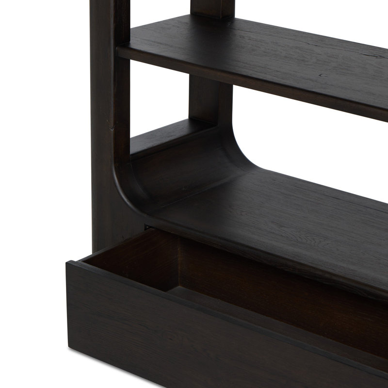 Lloyd Bookcase-Aged Natural Oak, Smoked Black