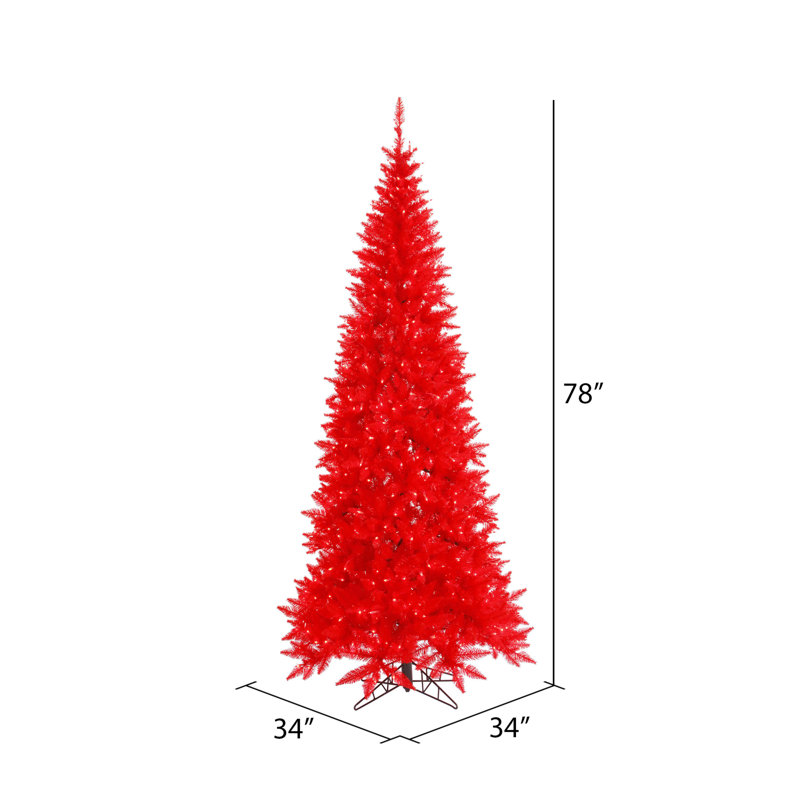 6.5' H Lighted Artificial Fir Christmas Tree
