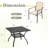4-Person Square Patio Dining Set With Cushioned Rattan Chairs-793416024