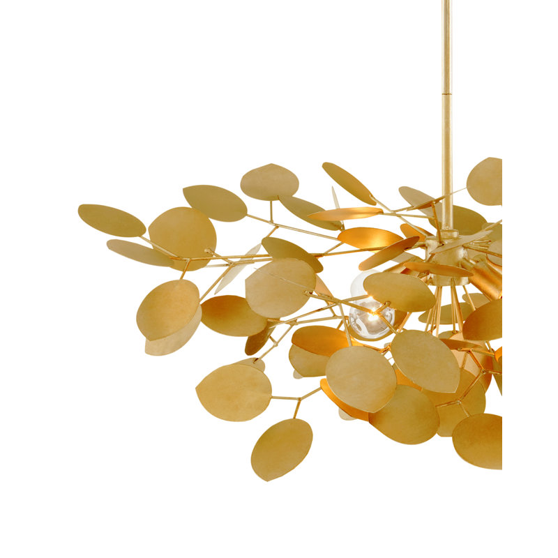 Petit lustre Lunaria, Contemporary Silver Leaf
