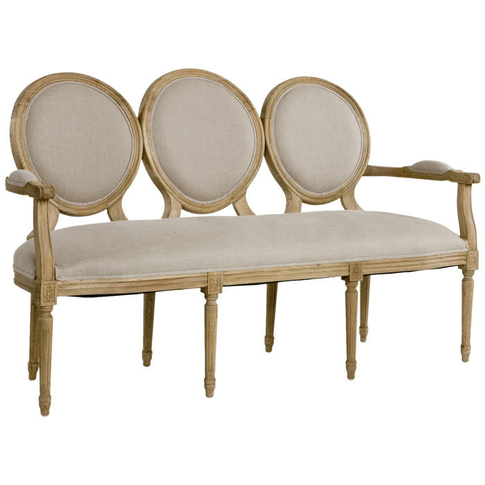 Arvidson Settee, Oatmeal Linen