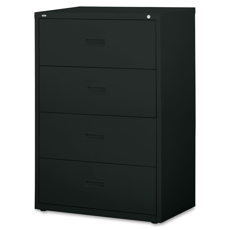 30'' Wide 4 -Drawer Steel File Cabinet, Black