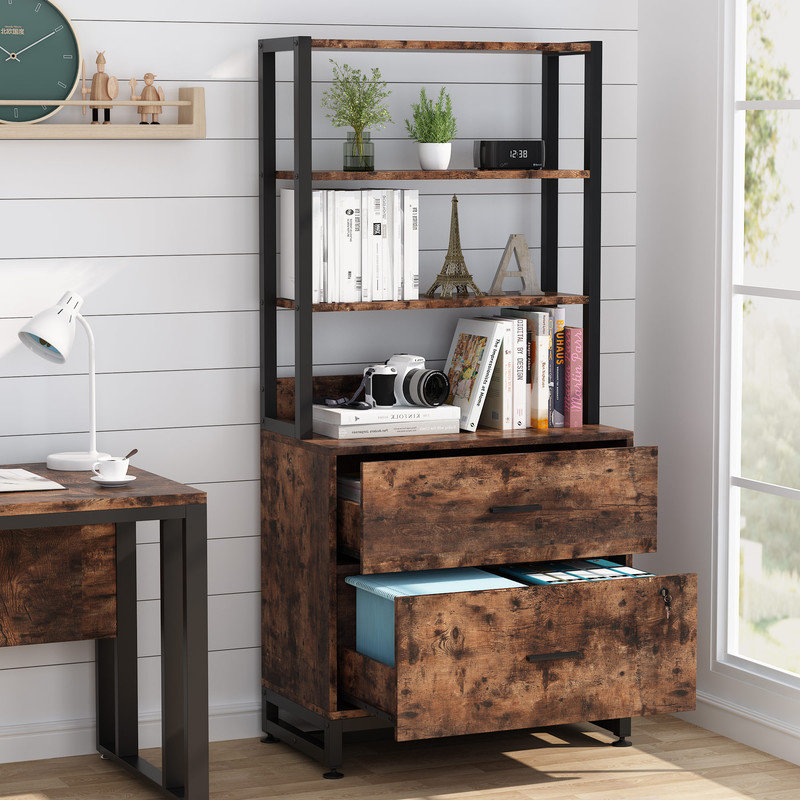 2-Drawer File Cabinet, Brown