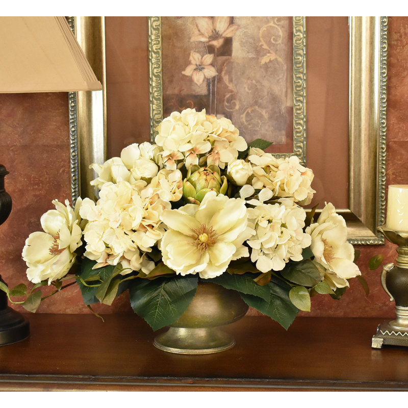 Faux Silk Arrangement in Vase