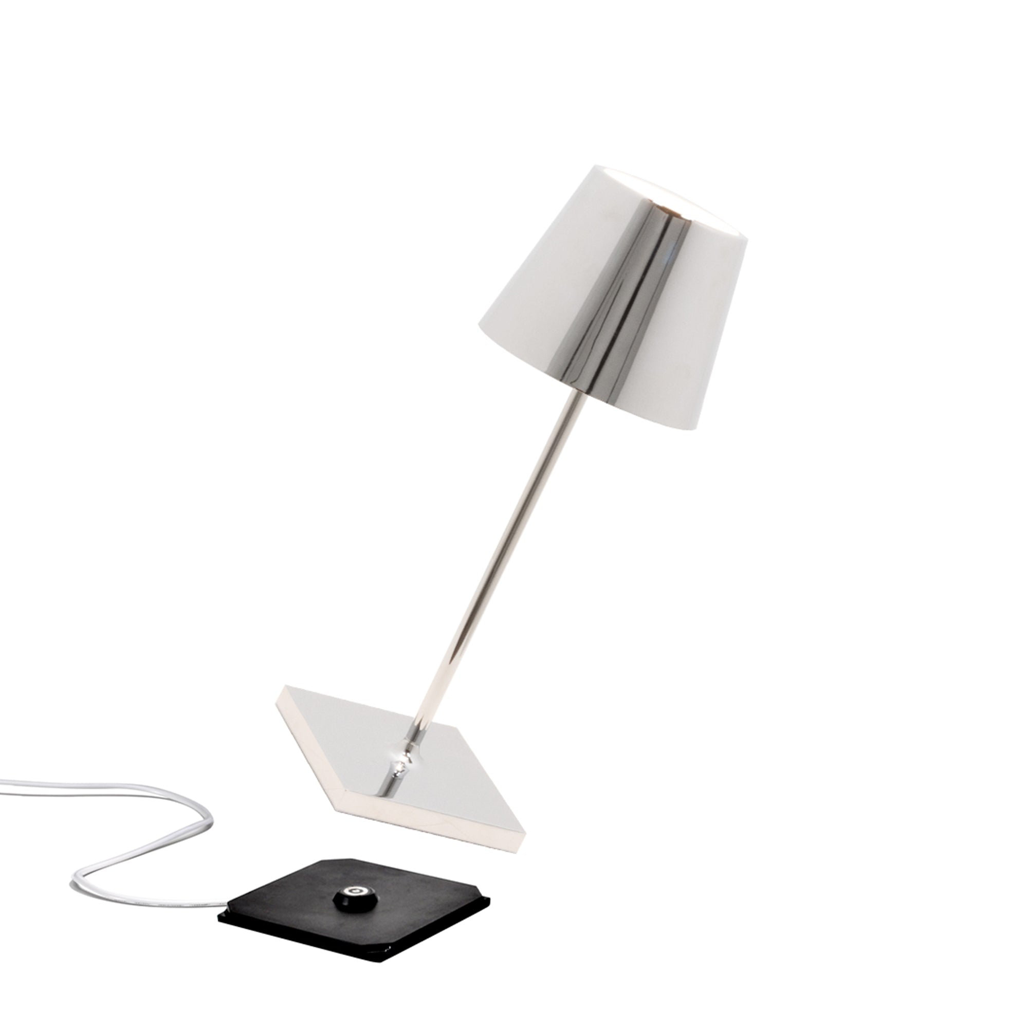 Poldina Pro Mini Table Lamp, Glossy Chrome
