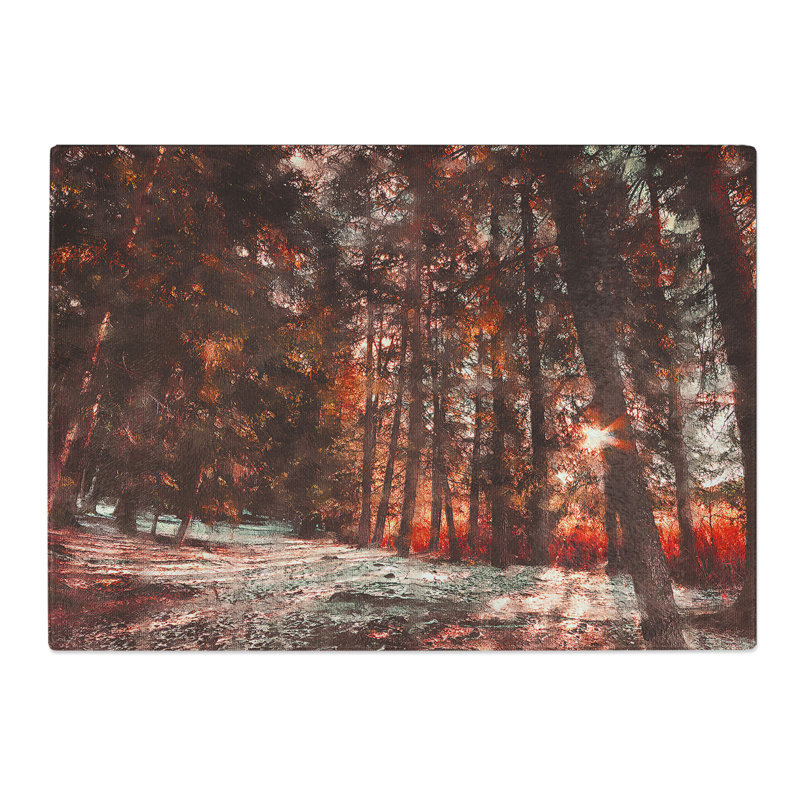 Tempered Glass Forest Sunlight Chopping Board, 28.5 cm x 39 cm