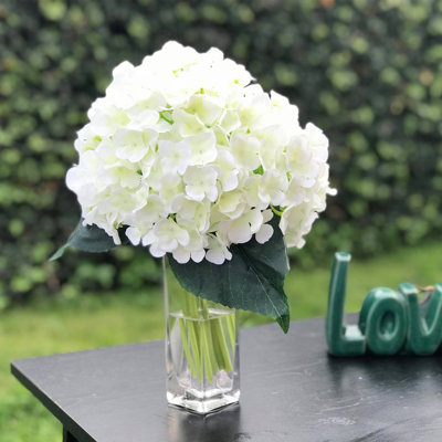 Pièce maîtresse hortensia artificielle en vase