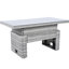 Mobilier de patio beige avec repose-pieds réglables et tables d'appoint inclinables pour l'extérieur