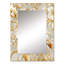 Kline Royal Gold and White Floral Elegant Garden - miroir unique floral, grand miroir mural floral, reproduction d'art-777172874