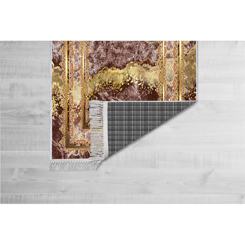 Luxurious Velvet Area Rug (4.6 x 7.2 ft), 100% Antibacterial Fabric, Non-Slip Cotton Backing, Pile Height: 0.4 in | Machine Washable, 3D Digital Print Design | Perfect for Living Room & Bedroom Decor, Soft & Durable