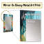 Teal Mid Century Mod Nature - miroir mural moderne Mid-Century, miroir décoratif bleu sarcelle, impression d'art en métal-919644298