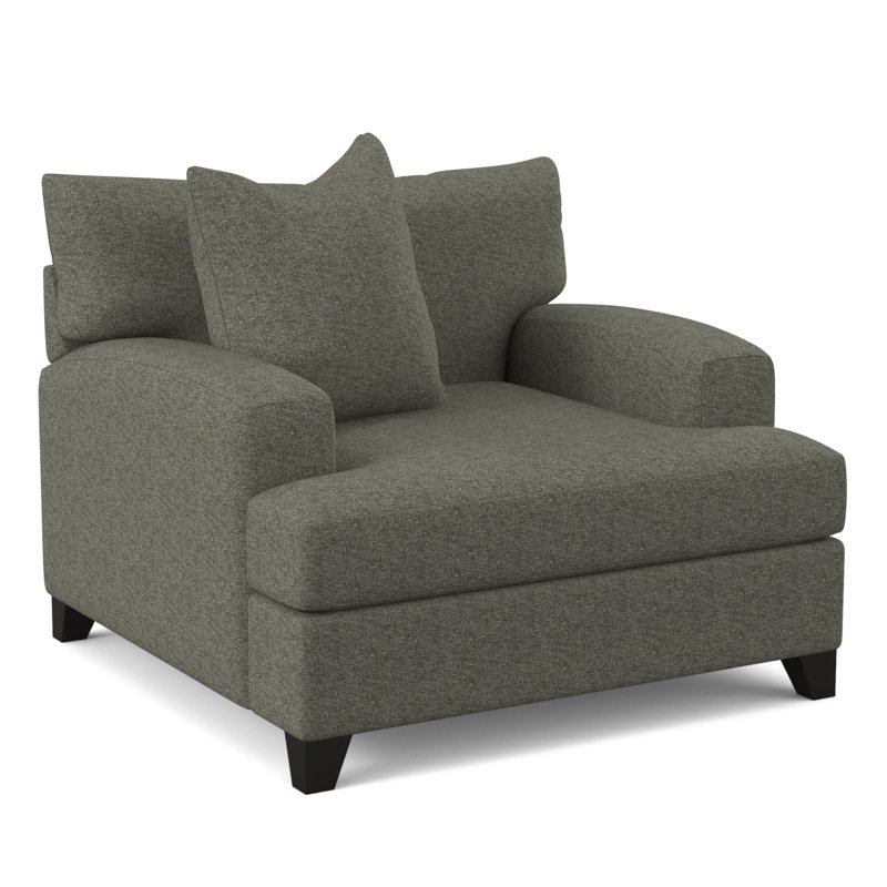 Fauteuil en polyester l 48 po Zani, Vibe cendré cendré