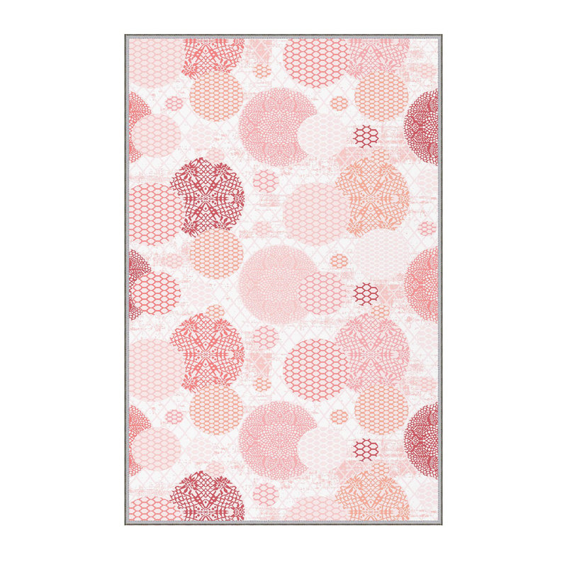 Stylish Hall Carpet, 2.6 x 6.6 Feet, 100% Polyester, 0.3 in Pile Height | Antibacterial, Non-Slip PVC Felt Dot Underside | 3D Digital Print, Machine Washable, Ideal for Entryway & Living Spaces