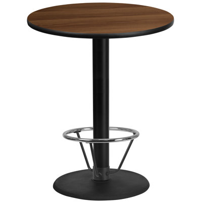 Basinger 24'' Round Laminate Table Top with 18'' Round Bar Height Table Base