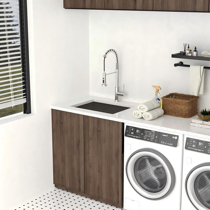 21'' L x 18" W x 12" H Undermount Laundry Room Utility Sink Single Bowl Stainless Steel Kitchen Sink