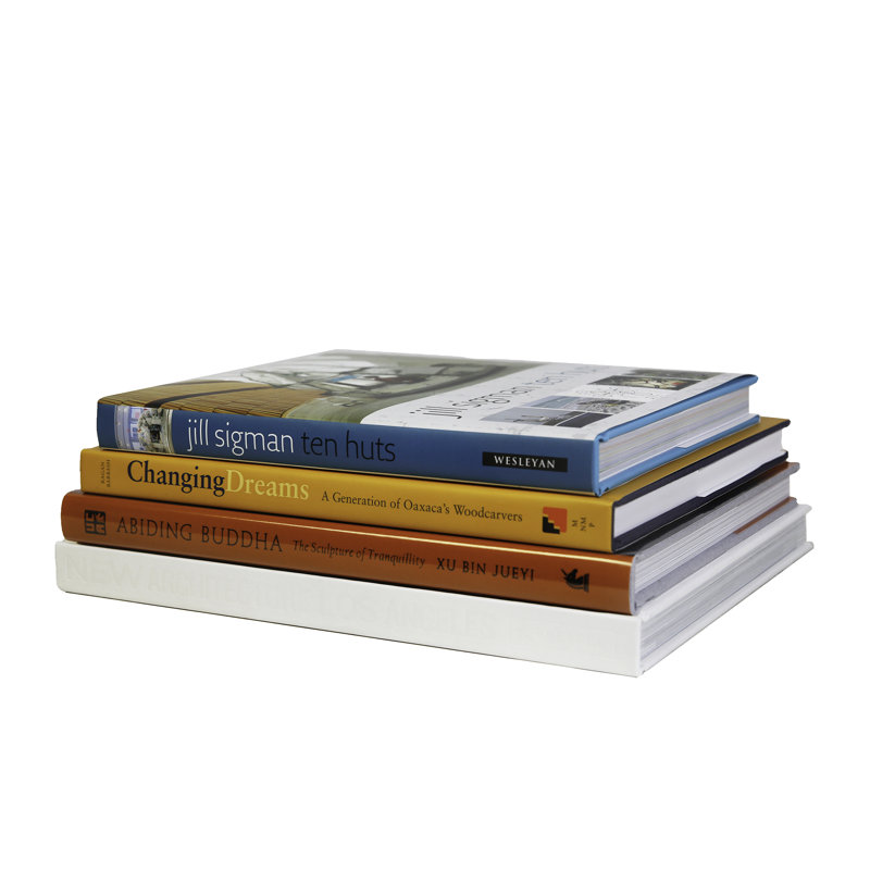 Decorative Books - Rustic Ocean Coffee Table Stack - 4 Orange and Blue Books