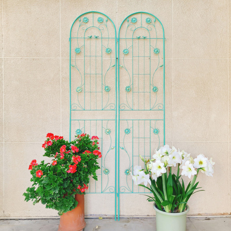 Barrière de jardin, treillis de jardin en métal antirouille pour les plantes grimpantes