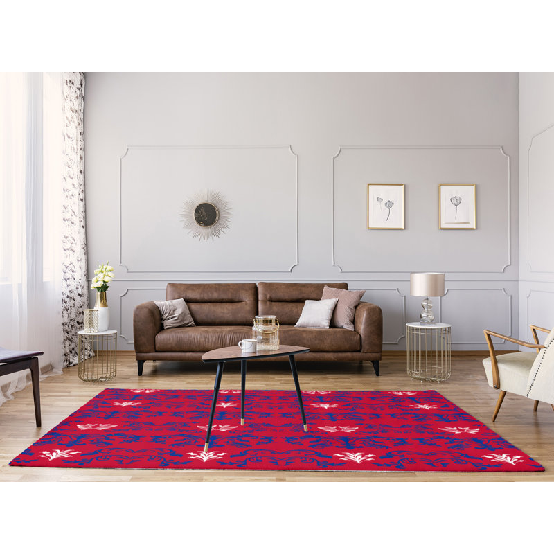 Damask Indoor Rug, Rectangle 9' x 12'