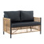 Outdoor 2 avec PE, coussins gris et table de rangement et -, pour les espaces