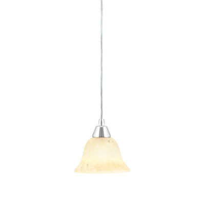 Cord Mini Pendant, Chrome Finish, 7″ Italian Marble Glass