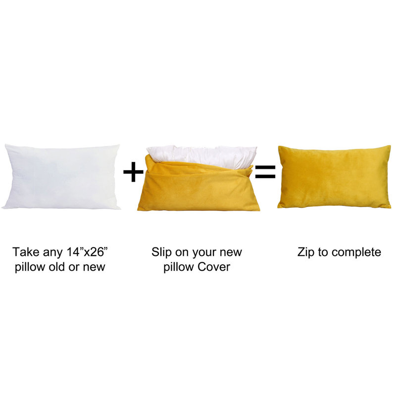 Housse de coussin lombaire 14 po Milliken, Jaune jojoba