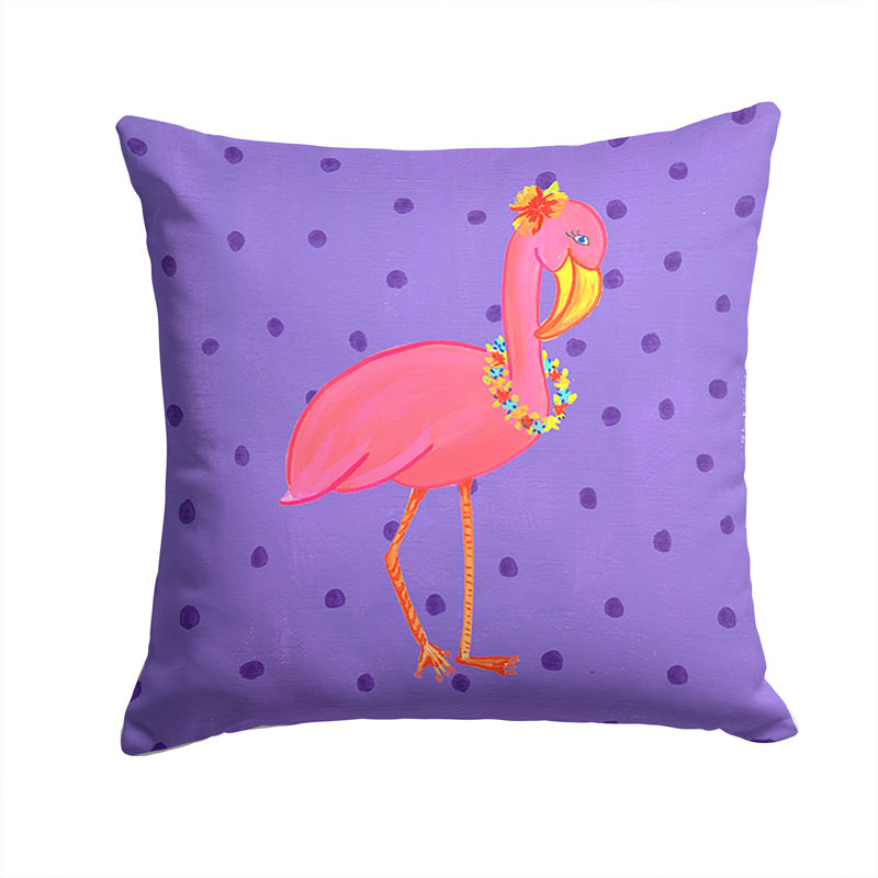 Coussin décoratif d’extérieur à l’intérieur flamant rose