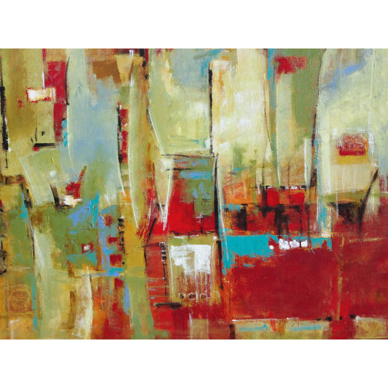 Ultramod par Elizabeth Chapman - Peinture, H 24 po x l 30 po, Papier avec cadre noir