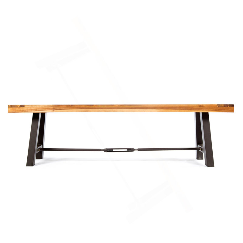 Banc de salle à manger en bois d'acacia, banc de patio sans dossier